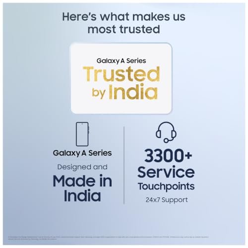 Samsung Galaxy A56 5G (Awesome Midnight Blue, 8GB, 128GB) | Segment Most Complete Triple Camera | AI Editing | 4nm Processor | sAMOLED Display| Gorilla Glass Victus+| 5 Gen OS Upgrades